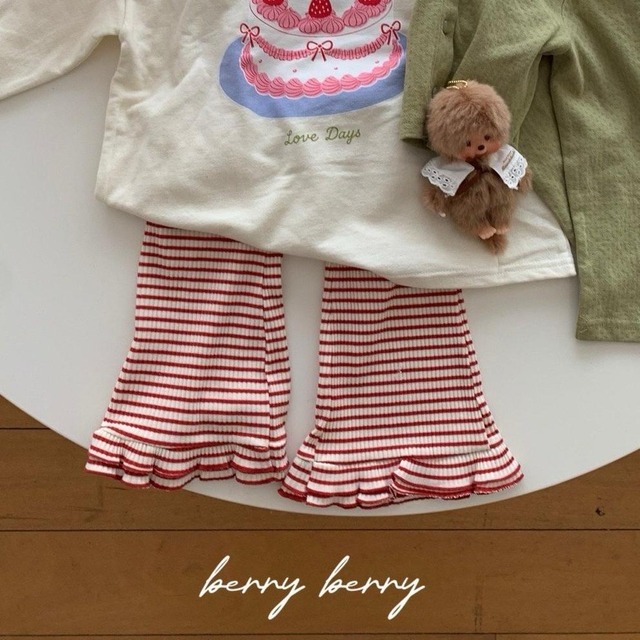 【2点送料無料】«予約»«ジュニアサイズあり»«berry berry» フレアパンツ 3colors