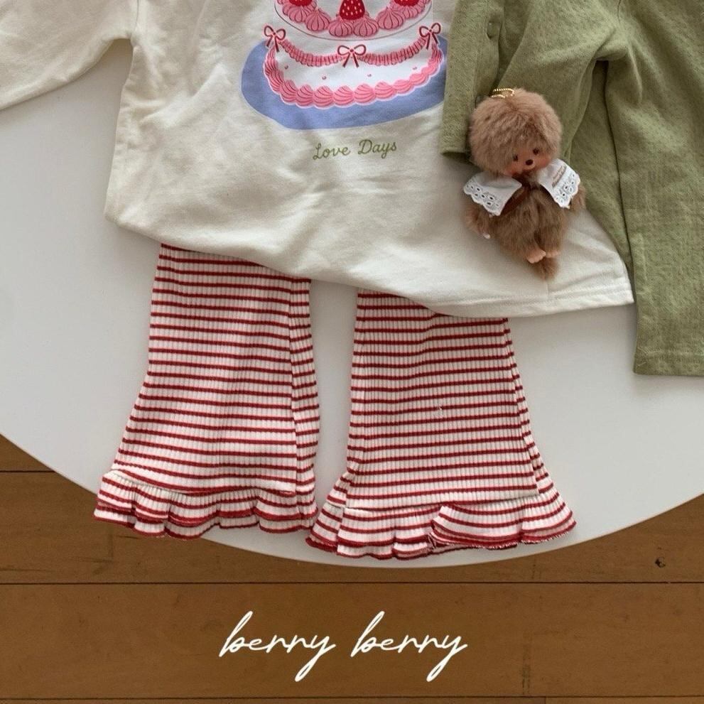 【2点送料無料】«予約»«ジュニアサイズあり»«berry berry» フレアパンツ 3colors