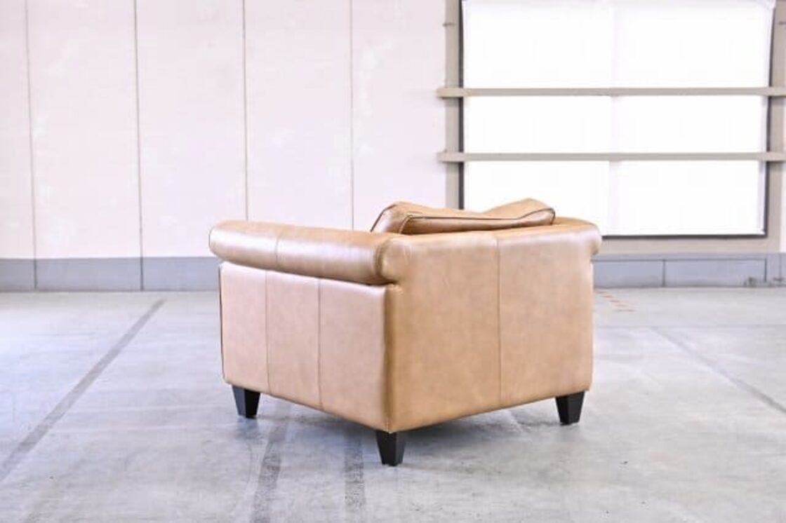 IDC大塚家具 Domicil 本革 1人掛けソファb 1P シングルソファ 総革 