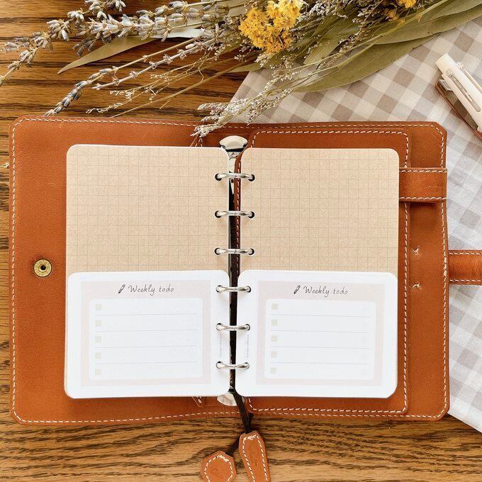 【はんぶんこリフィル下半分用】ミニ6サイズ/ウィークリーtodo