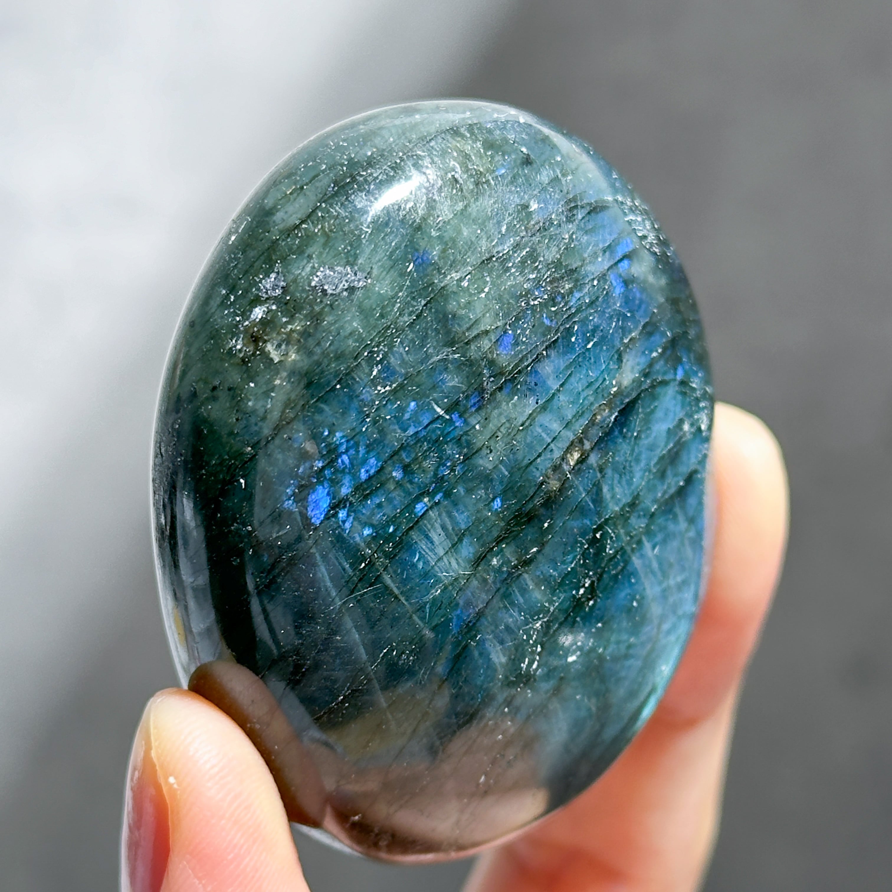 ラブラドライト パームストーン54◇ Labradorite palm stone ◇天然石