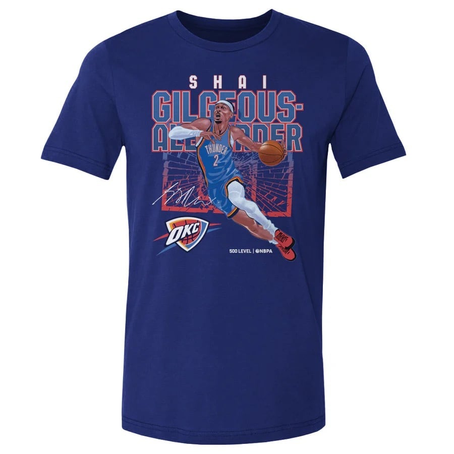 NBA】SGA オクラホマシティ サンダー バスケットボール Shattered T