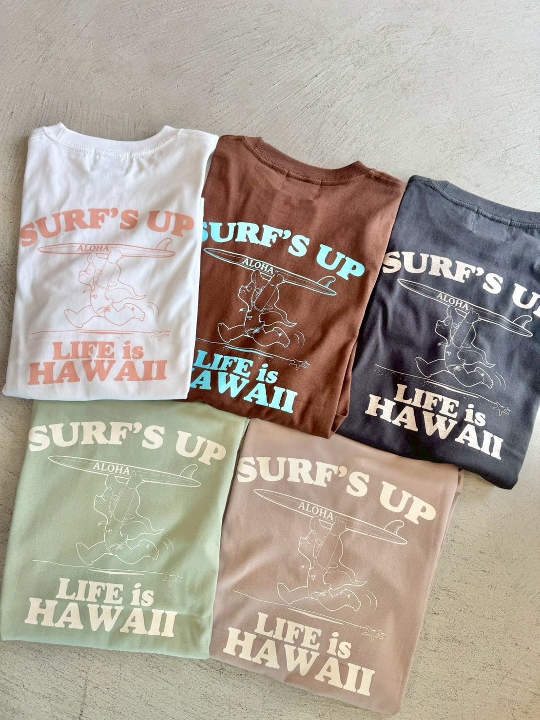 LIFE is × MAPUAコラボsurf's up半袖Tシャツ¥6,500+tax