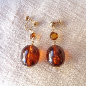 Marble clear ball earring／マーブル クリア ボール イヤリング