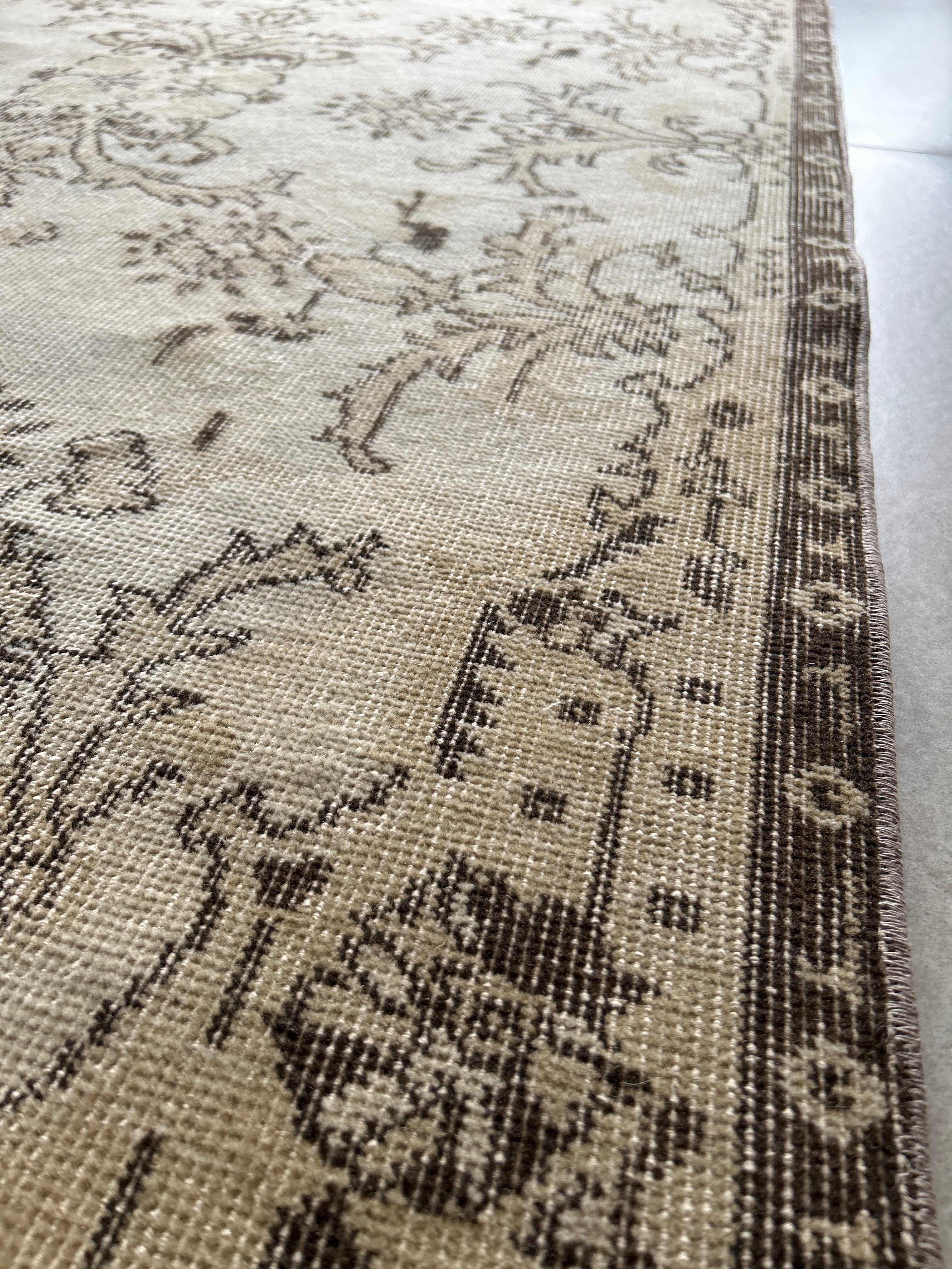 Vintage rug beige 211×119/ヴィンテージラグ トルコラグ 27250503