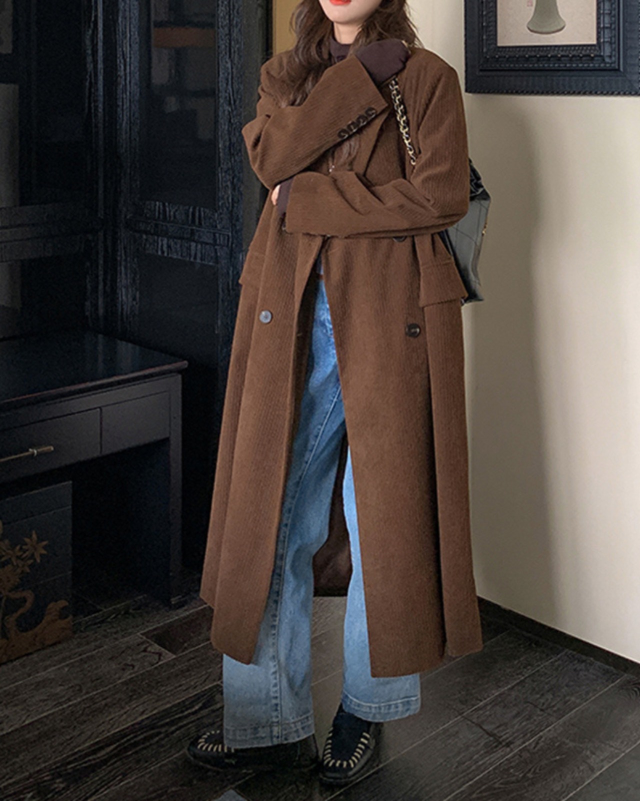 ロングコーデュロイコート A0705 - 11