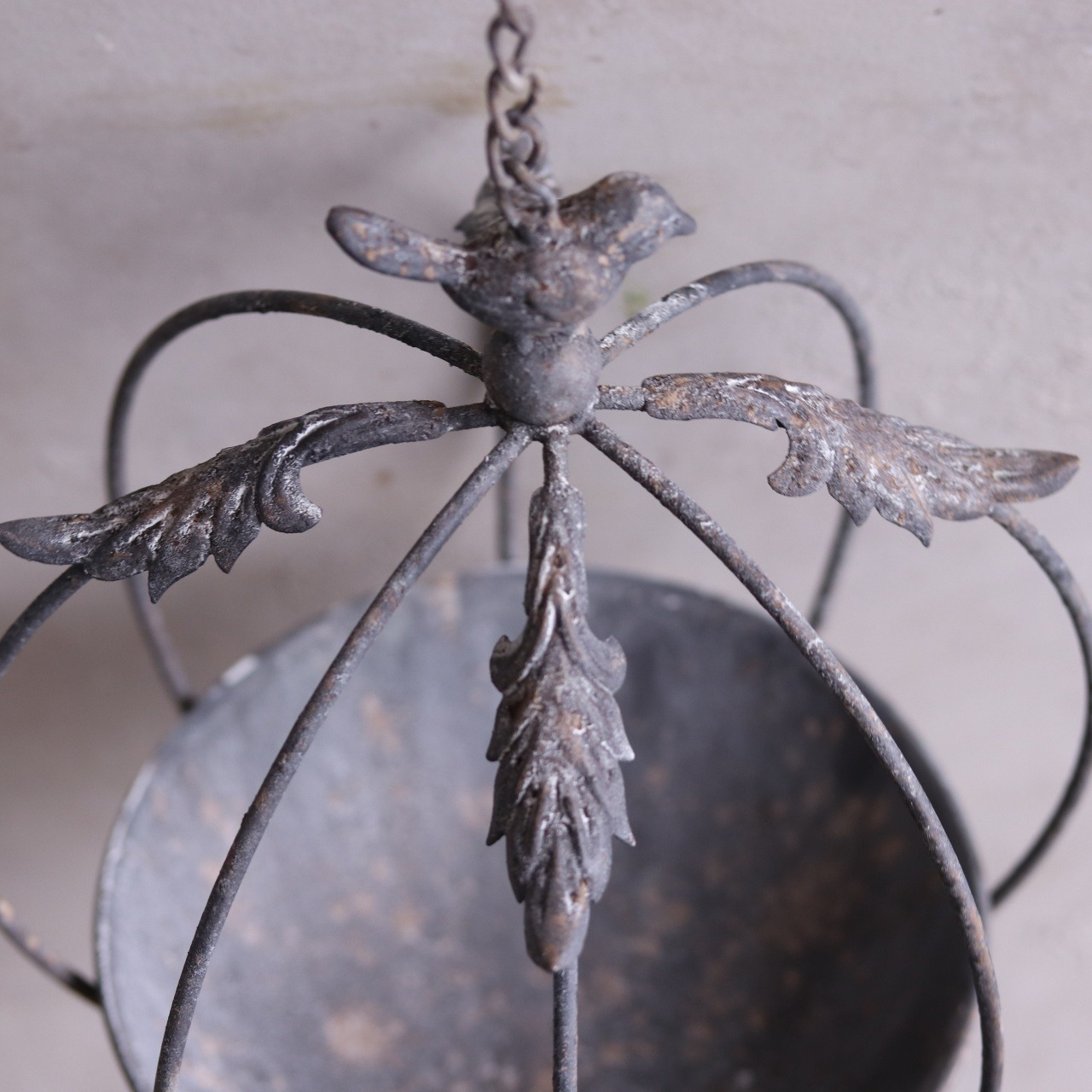 mondimanche 植木鉢　オワゾーゲージハングDGY  UF 612｜シャビーシック　吊り下げブリキ　吊り下げ用　高低差をつけてオシャレに飾れる