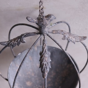 mondimanche 植木鉢　オワゾーゲージハングDGY  UF 612｜シャビーシック　吊り下げブリキ　吊り下げ用　高低差をつけてオシャレに飾れる