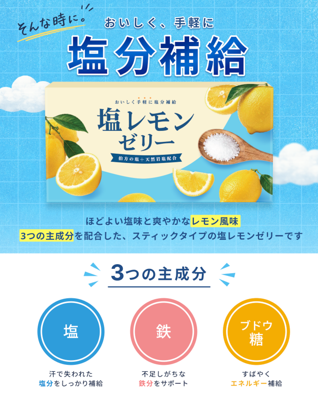 sinca.ism 塩レモンゼリー 15g× 30包入