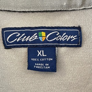 【CLUB COLARS】カレッジ フットボール ハーフジップ ワンポイント 刺繍ロゴ スウェット XL アメリカ古着