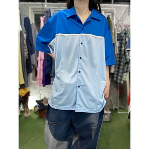 90's anchor blue スイッチングシャツ