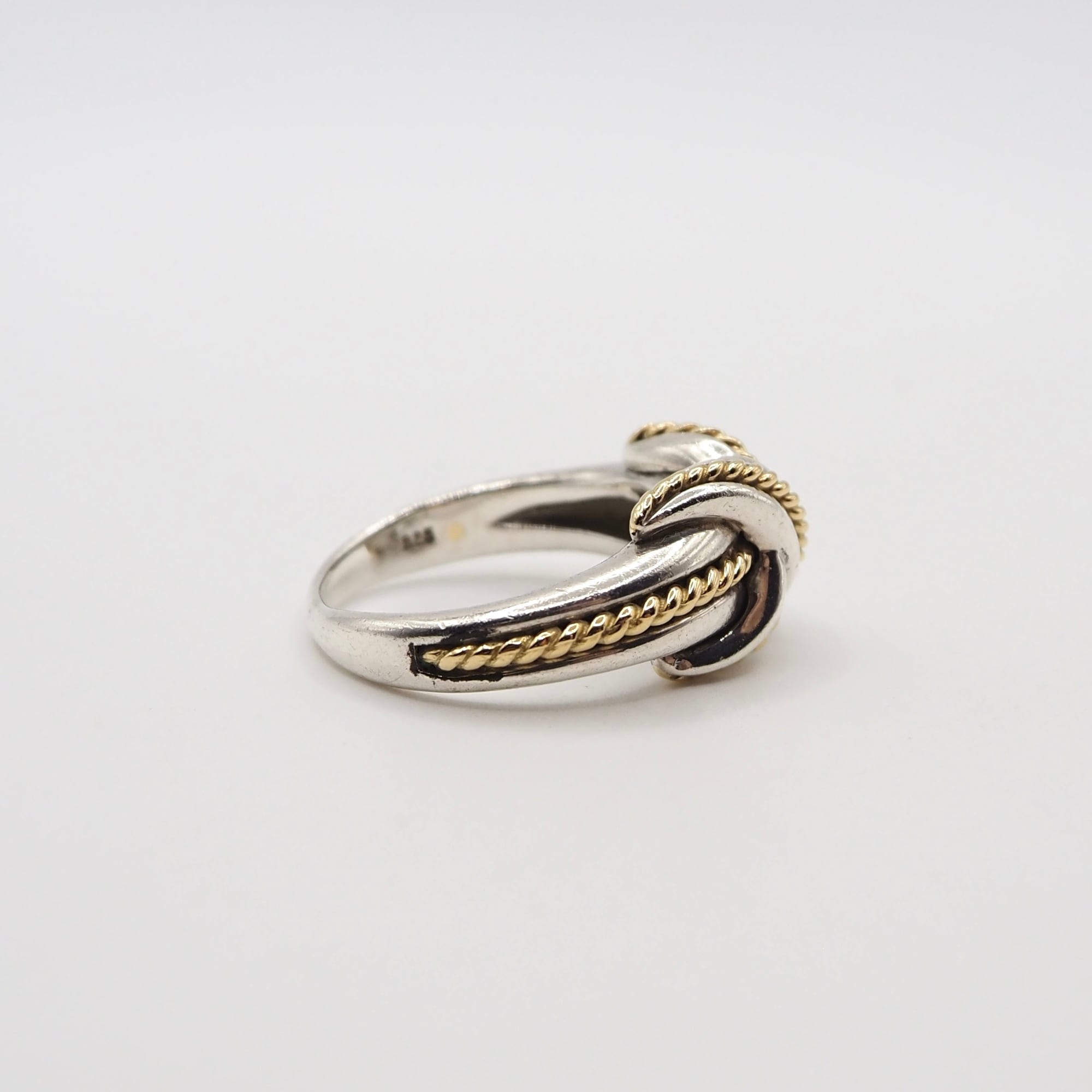 Tiffany&Co. 約11号 シグネチャーコンビリング K18 シルバー925