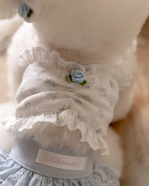 S/即納【kiki＆nini】Fleur Top (Powder Blue)