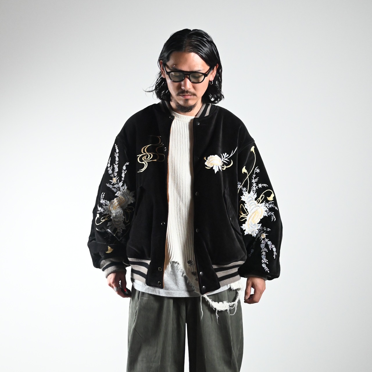 LEH26AW新作Embroidery SKA Reversible Blousonコーディネート2