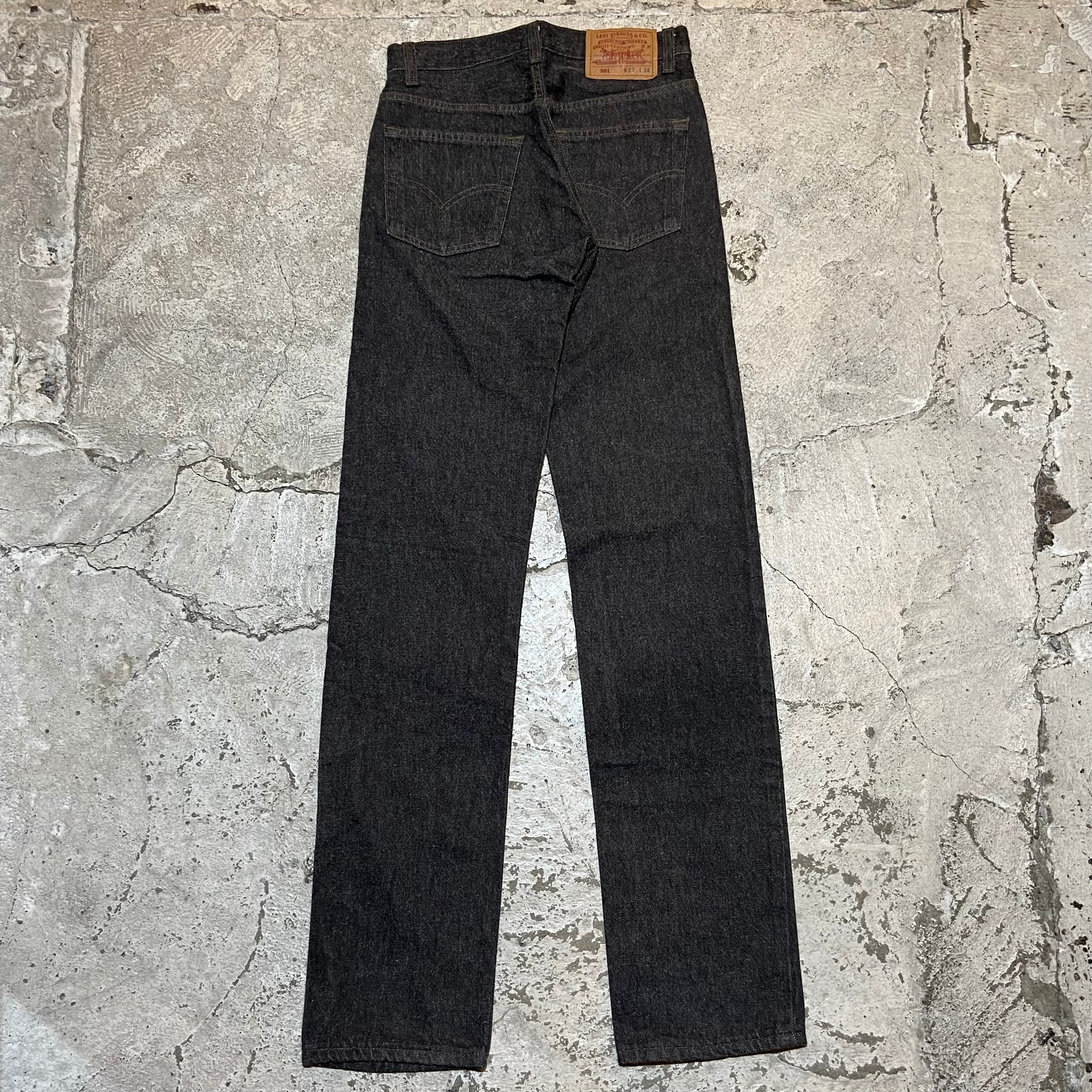 Levi's 501 Black 先染め ブラック 黒 USA製 80s 90sハロー出品デニムパンツ