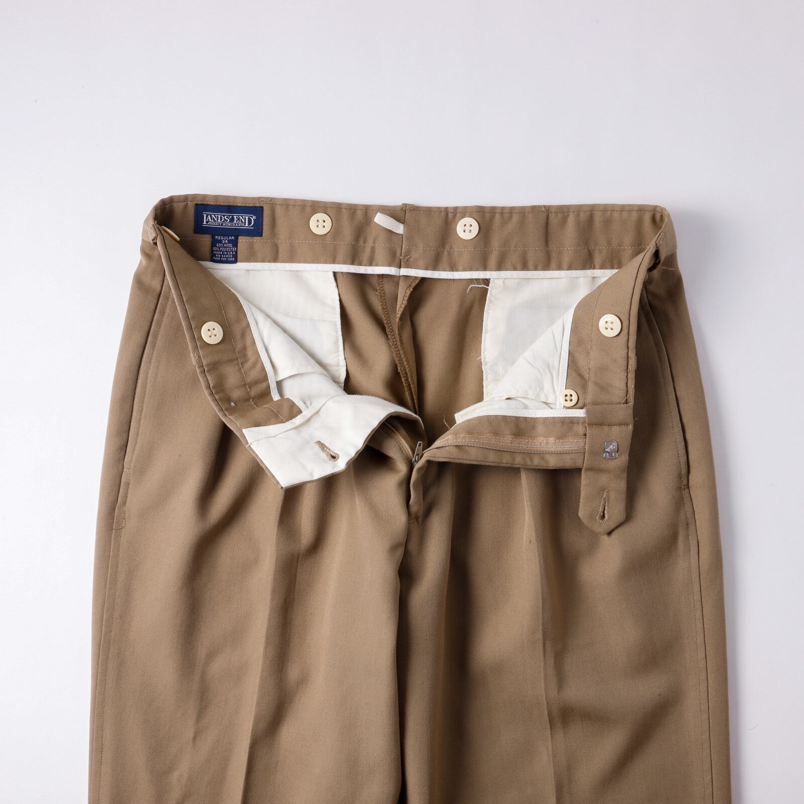 極美品】80s LAND'S END special vintage wool polyester slacks pants