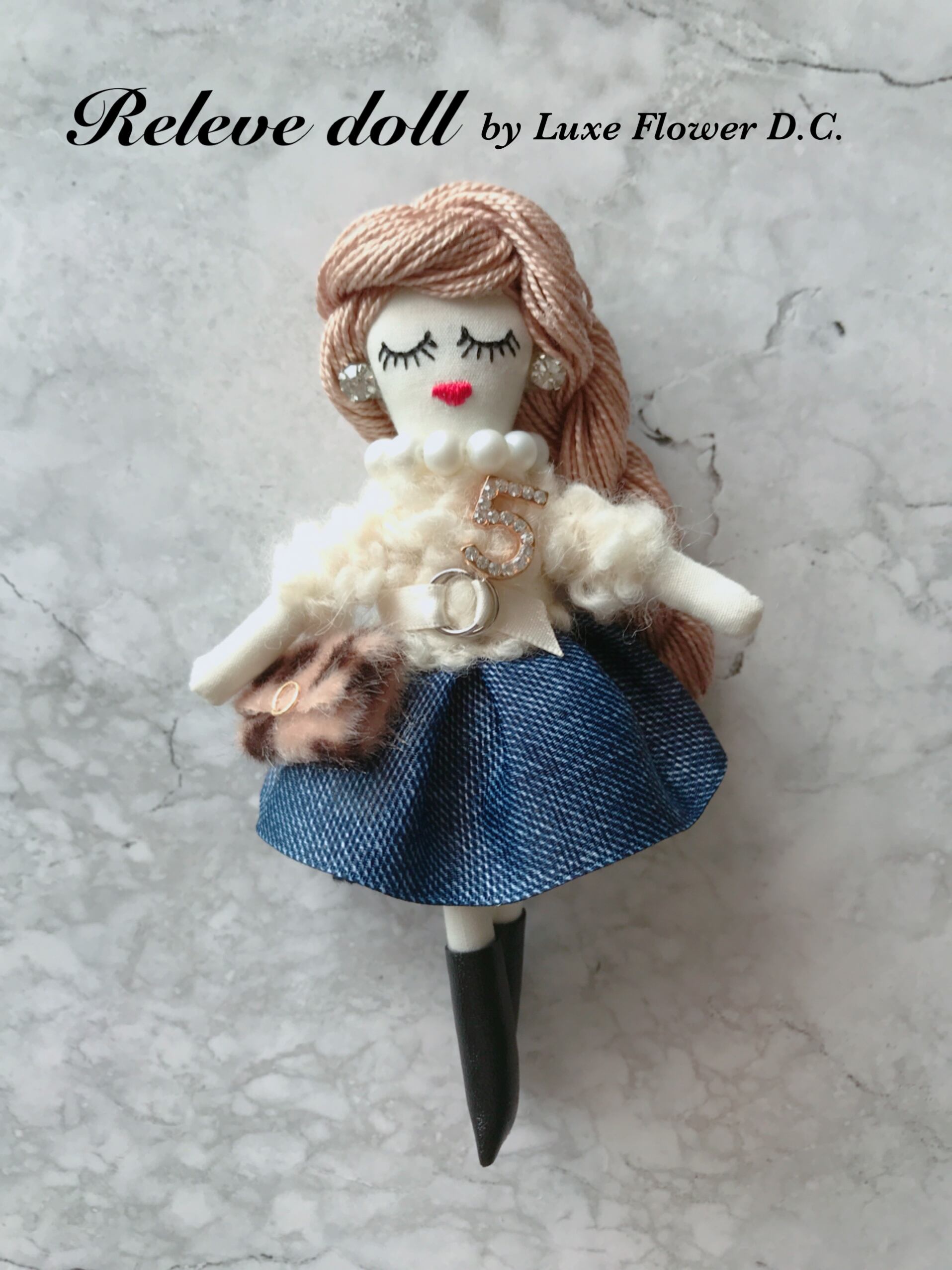 シフォンフラワー 便利で簡単・豪華❣️ドールチャーム ルルベちゃん 