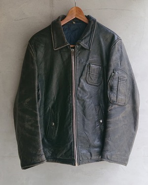 1970s FRENCH AIR FORCE PILOT LEATHER JACKET