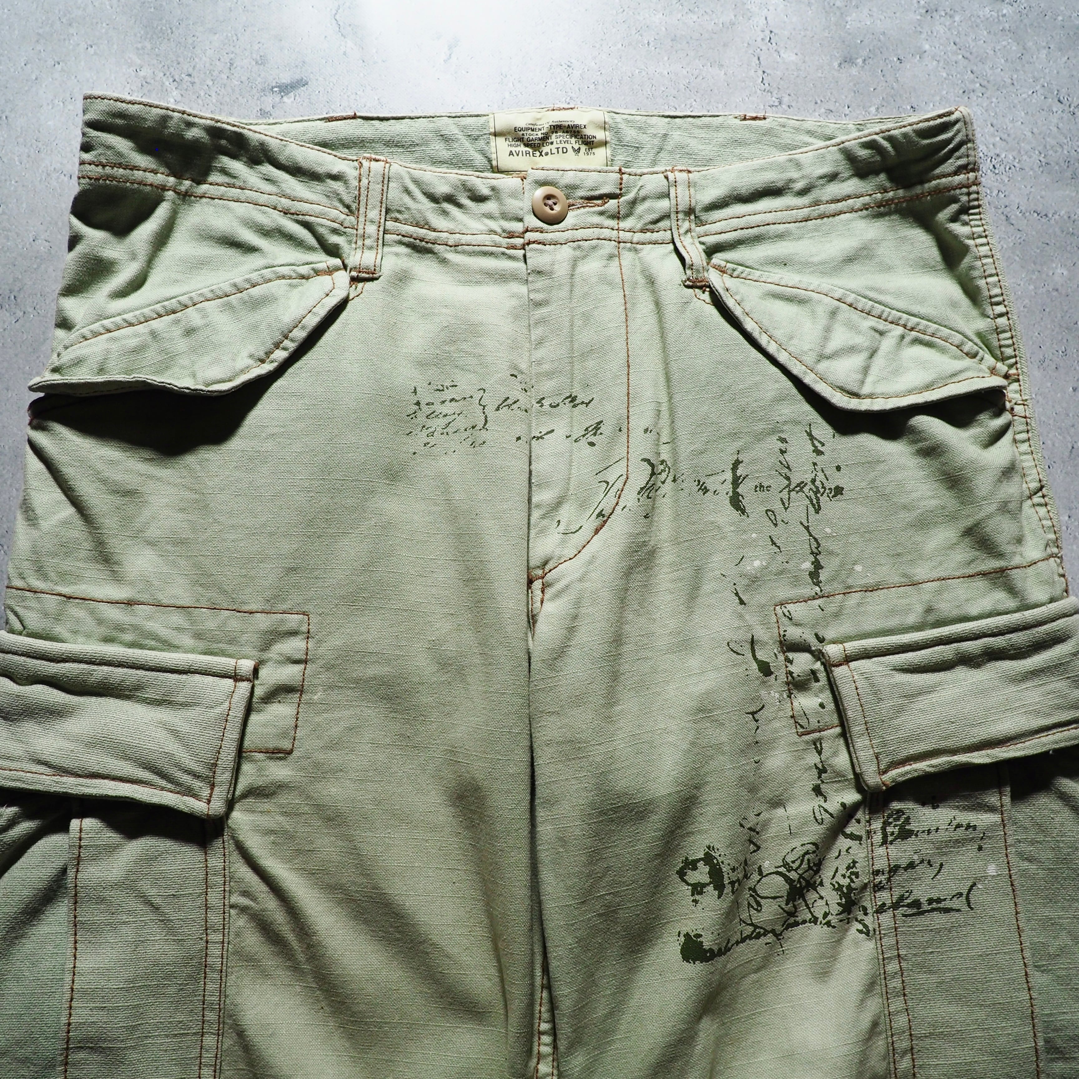 ” AVIREX ” ” Special ” Camouflage × painted Design military cargo pants