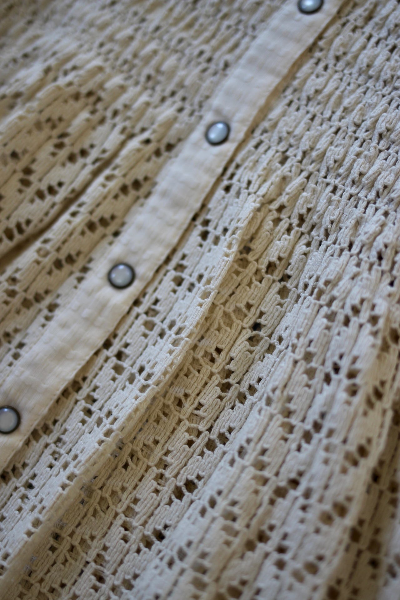 RETRO TUNIQUE Natural lace fabric 2y,4y,6y  / Bonjour Diary