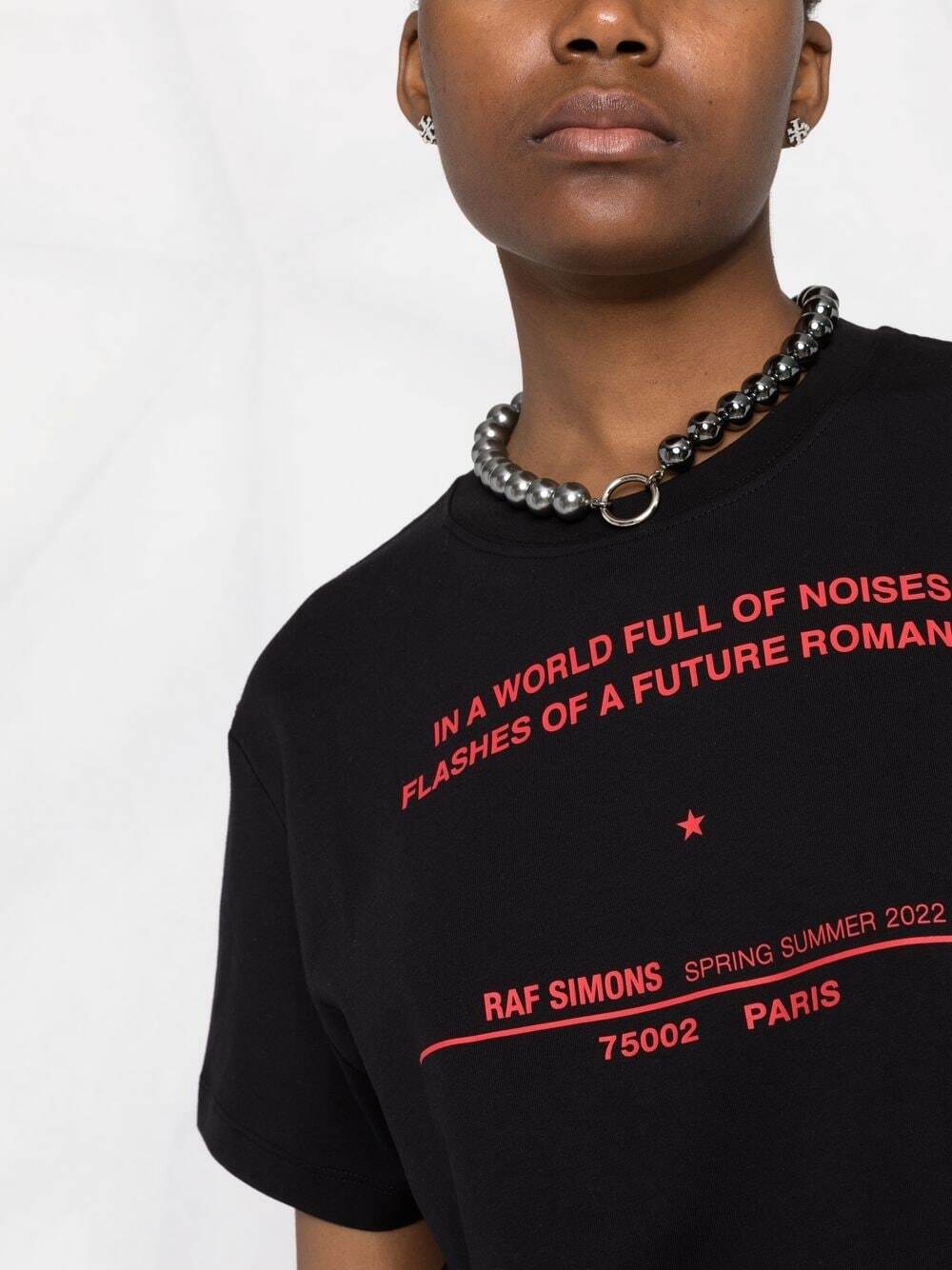 RAF SIMONS ホケットホル クラフィック フリント Tシャツ RAF SIMONS】Tourプリント Tシャツ | idealclasse