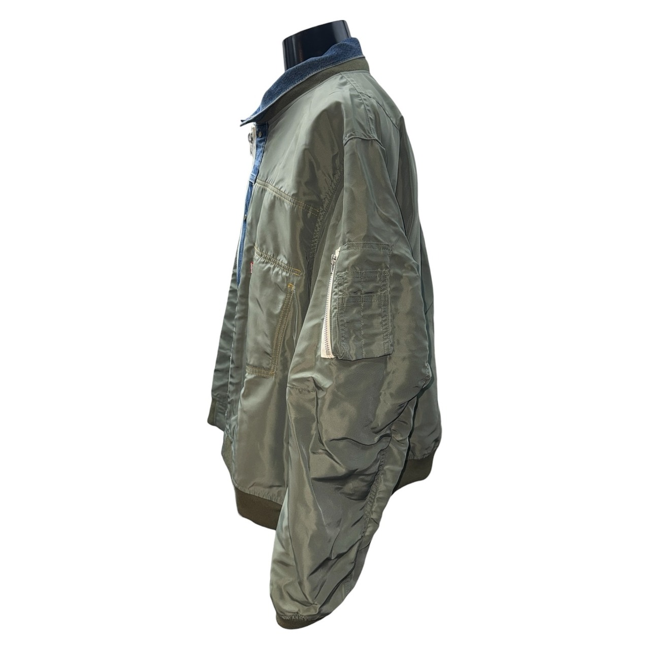 【sacai / Levi's】サカイ リーバイス デニム × ナイロンツイル MA-1 ジャケット リバーシブル