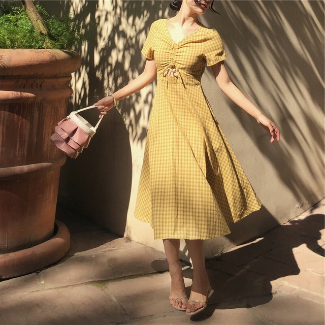 春 夏 レディース ワンピース 大きサイズ レトロワンピース 60年代 半袖 ロング丈 ロングワンピース 背中リボン チェック柄 リゾート 海 プール かわいい おしゃれ 韓国 きれいめ プチプラ Fa 1150 Dress Sugar Moon 春 夏 レディース ワンピース 大きサイズ レトロワンピース 60年代 半袖 ロング丈 ロングワンピース 背中リボン チェック柄 リゾート 海 プール かわいい おしゃれ 韓国 きれいめ プチプラ Fa 1150 Dress Sugar Moon