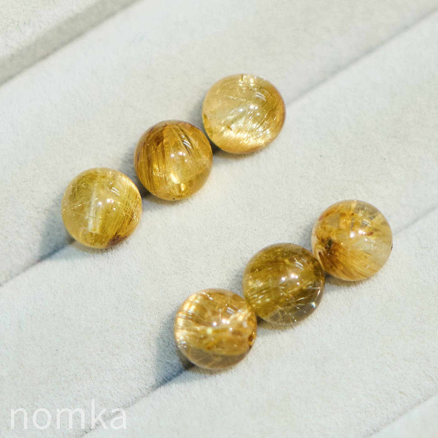 タイチンルチルキャッツアイ【6mm/高品質/ブラジル産】ビーズ／一粒