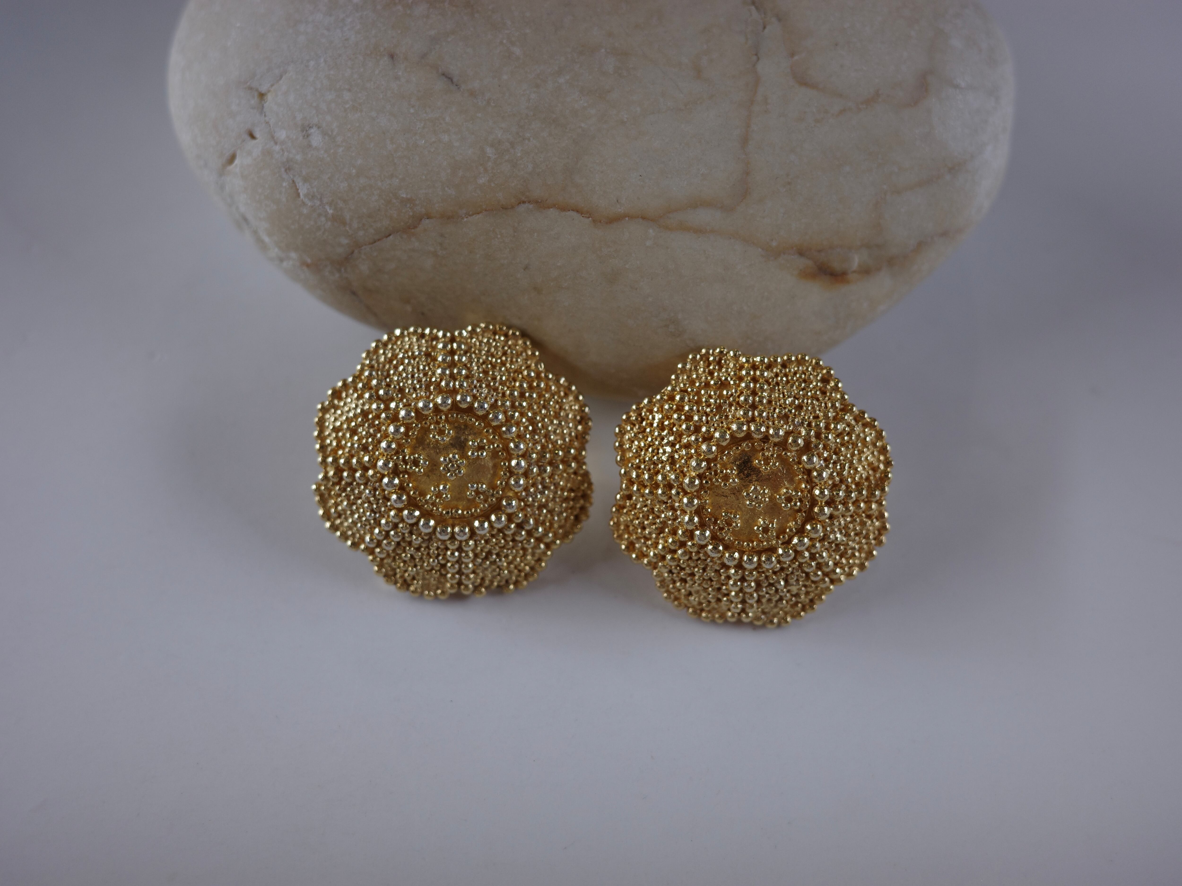 <vintage silver925>floral gold pierce