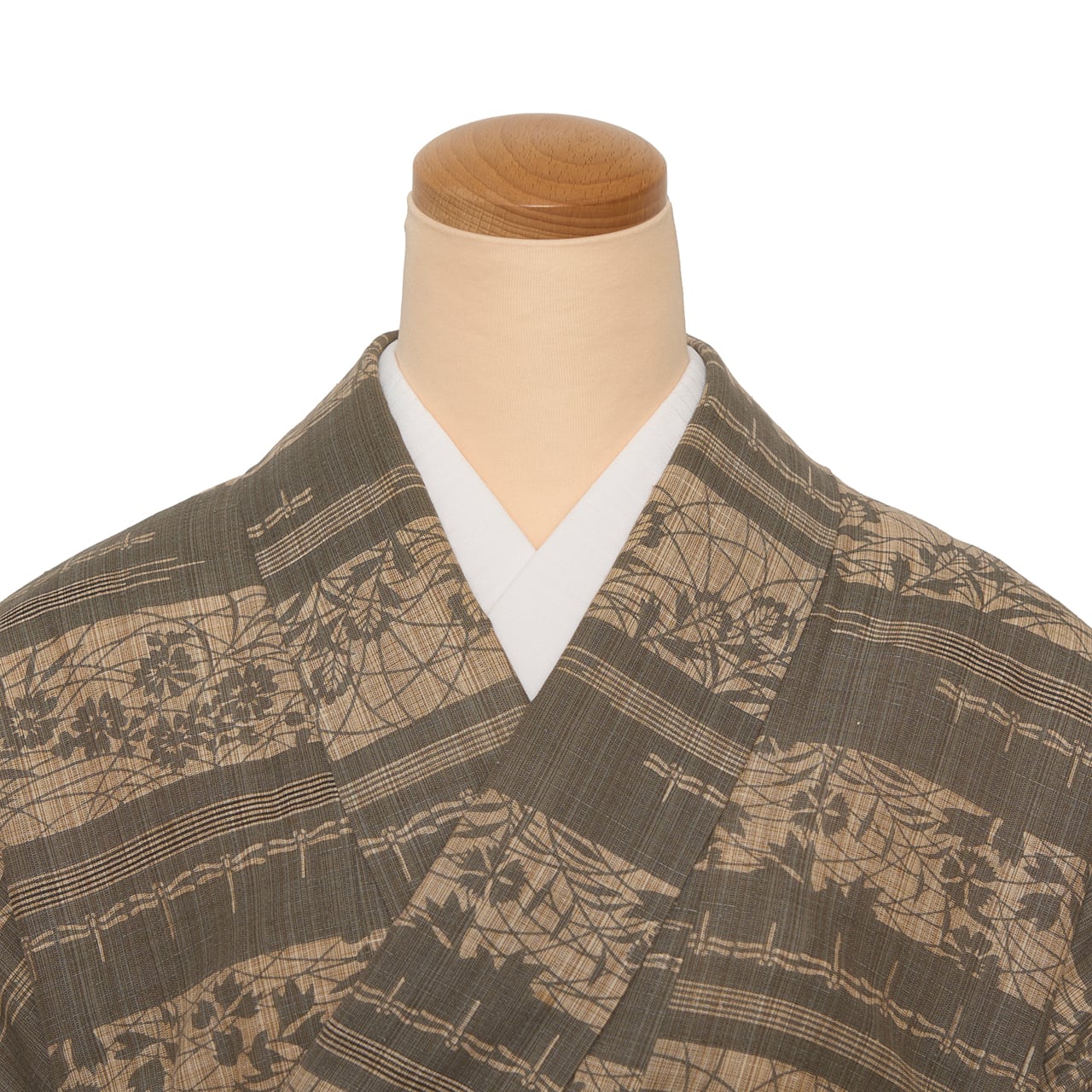 竺仙 秋草とトンボの模様 奥州小紋 浴衣【中古】 | かわの屋