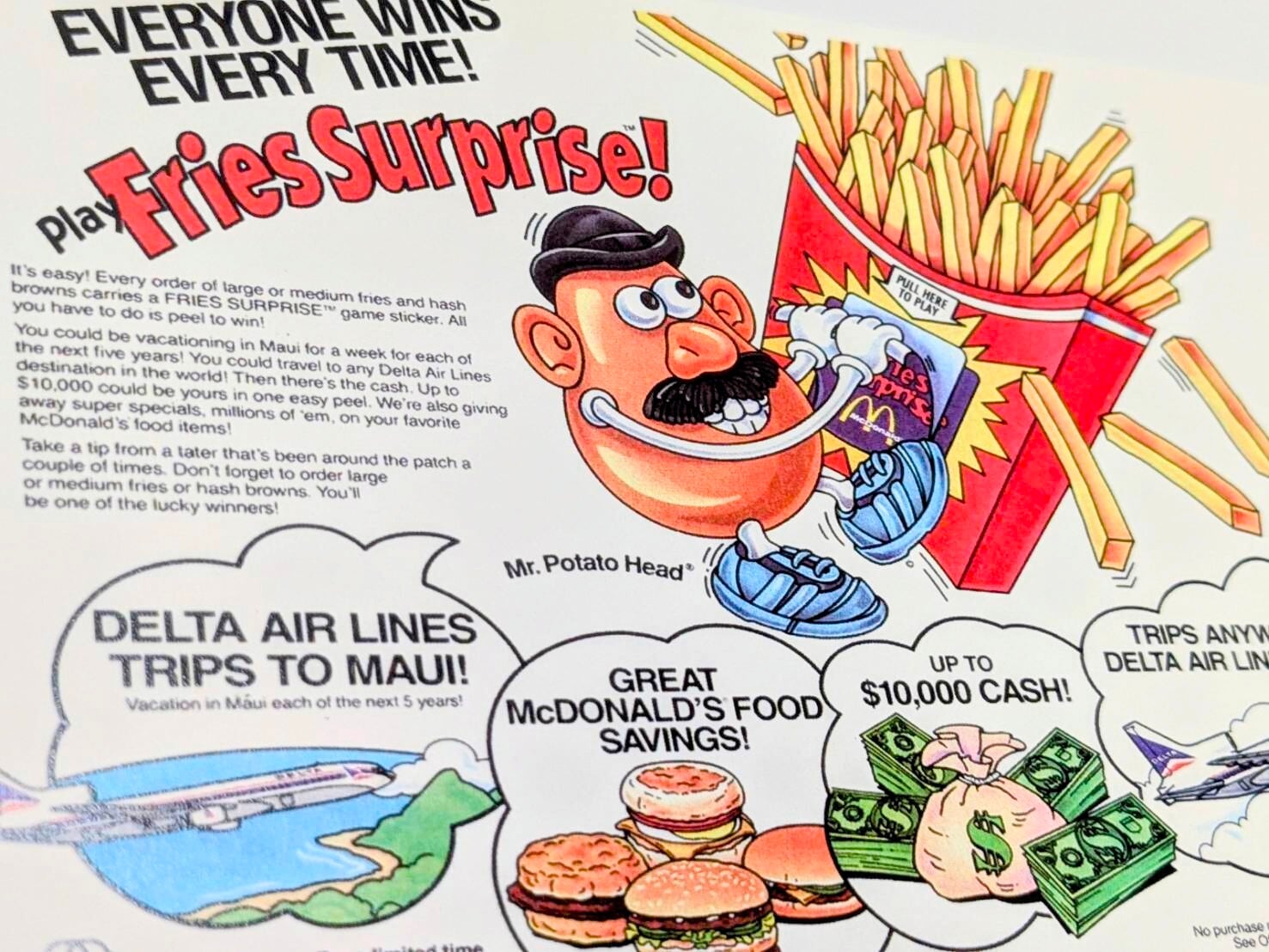 【 McDonald （マクドナルド） 】  Mr.ポテトヘッド(Mr. Potato Head) POST CARD ポストカード〚アメリカン雑貨 アメトイ〛