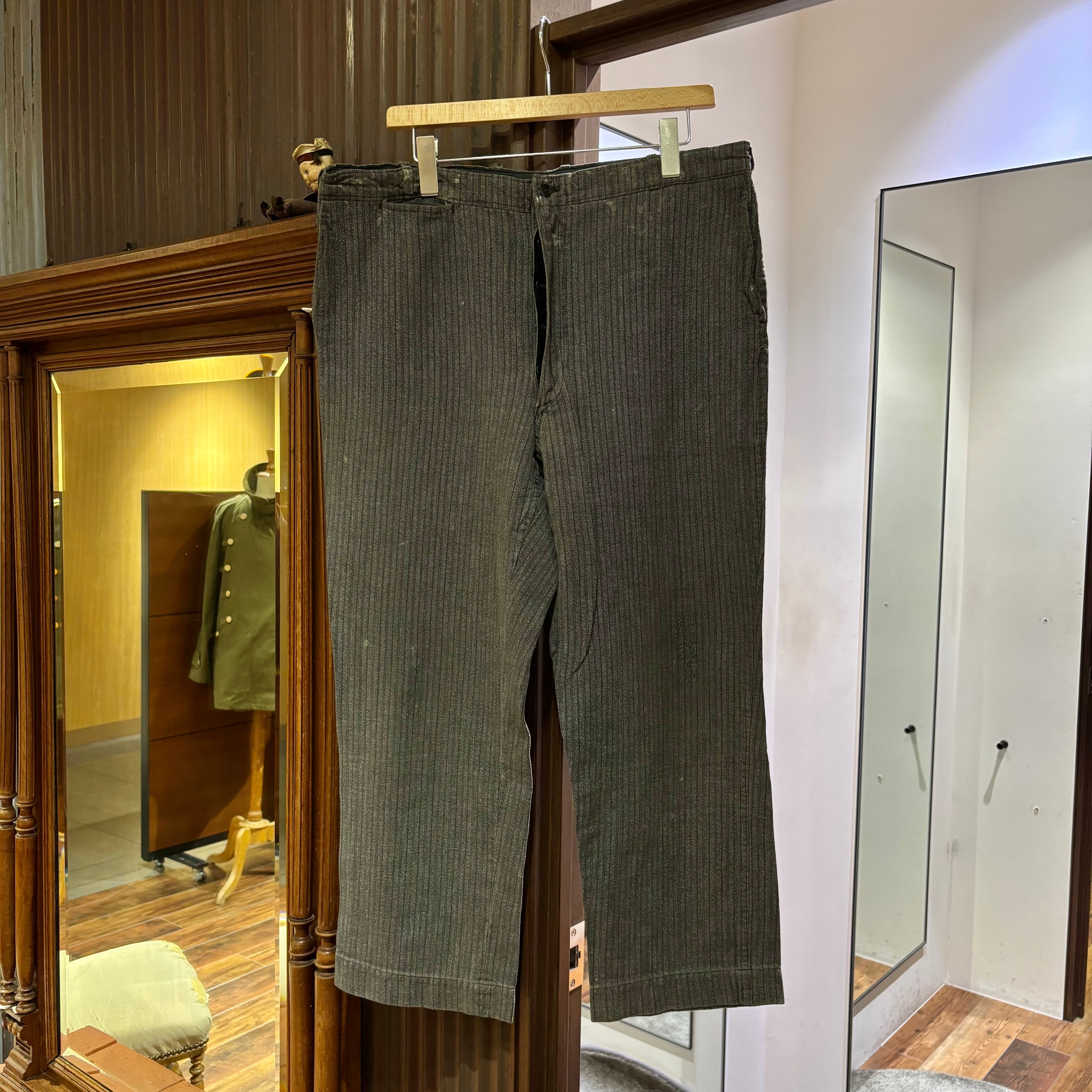 ヒバゴンさん専用　1930年代　コットンストライプトラウザース OLD STRIPE COTTON TROUSERS | STRAYSHEEP ONLINE