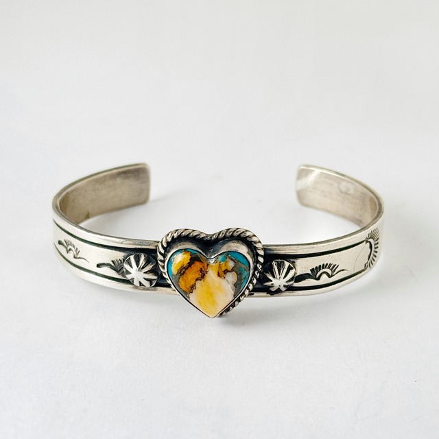 【一点物】《Indian Jewerly》 RICK ENRIGUEZ コッパー オイスター ターコイズ バングル