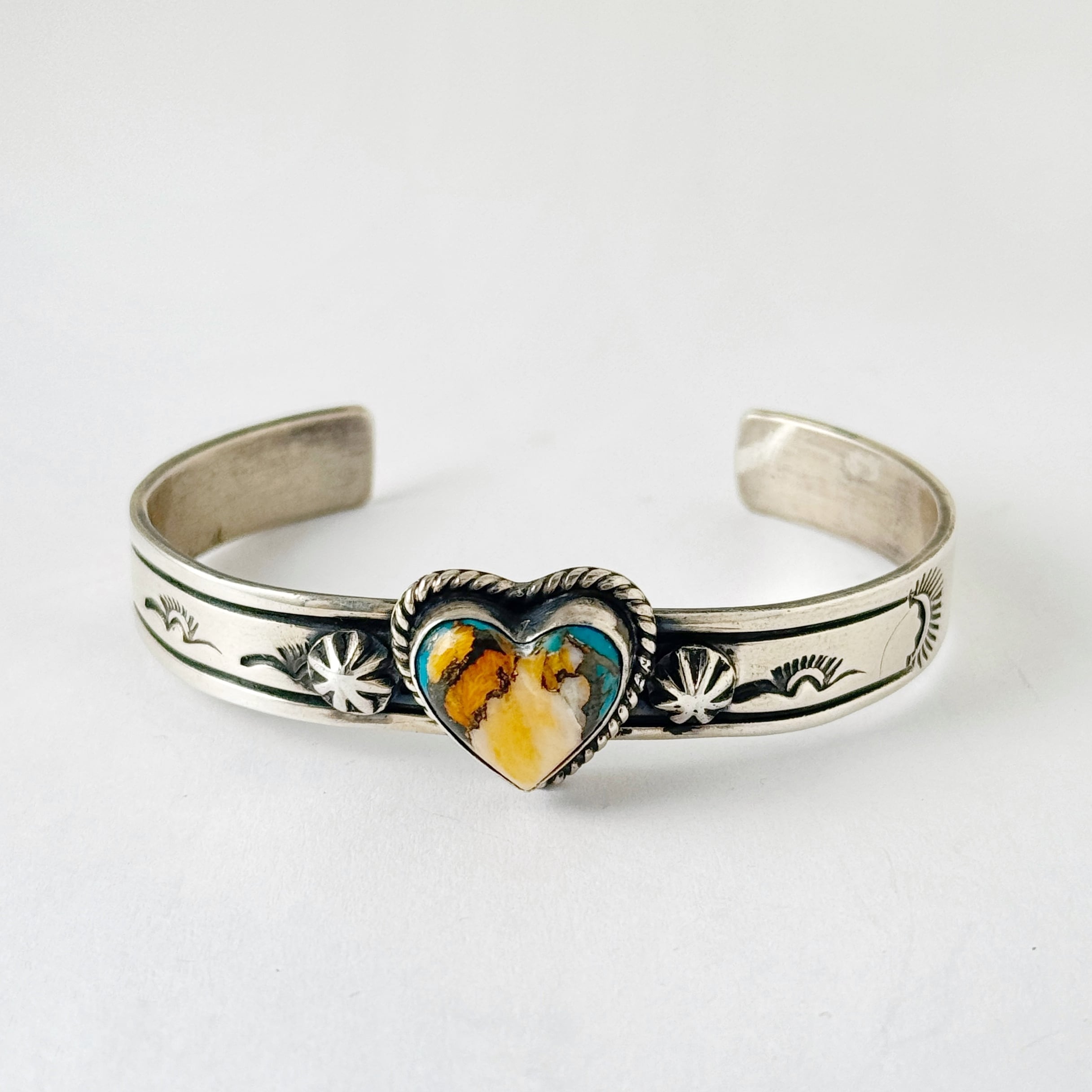 【一点物】《Indian Jewerly》 RICK ENRIGUEZ コッパー オイスター ターコイズ バングル