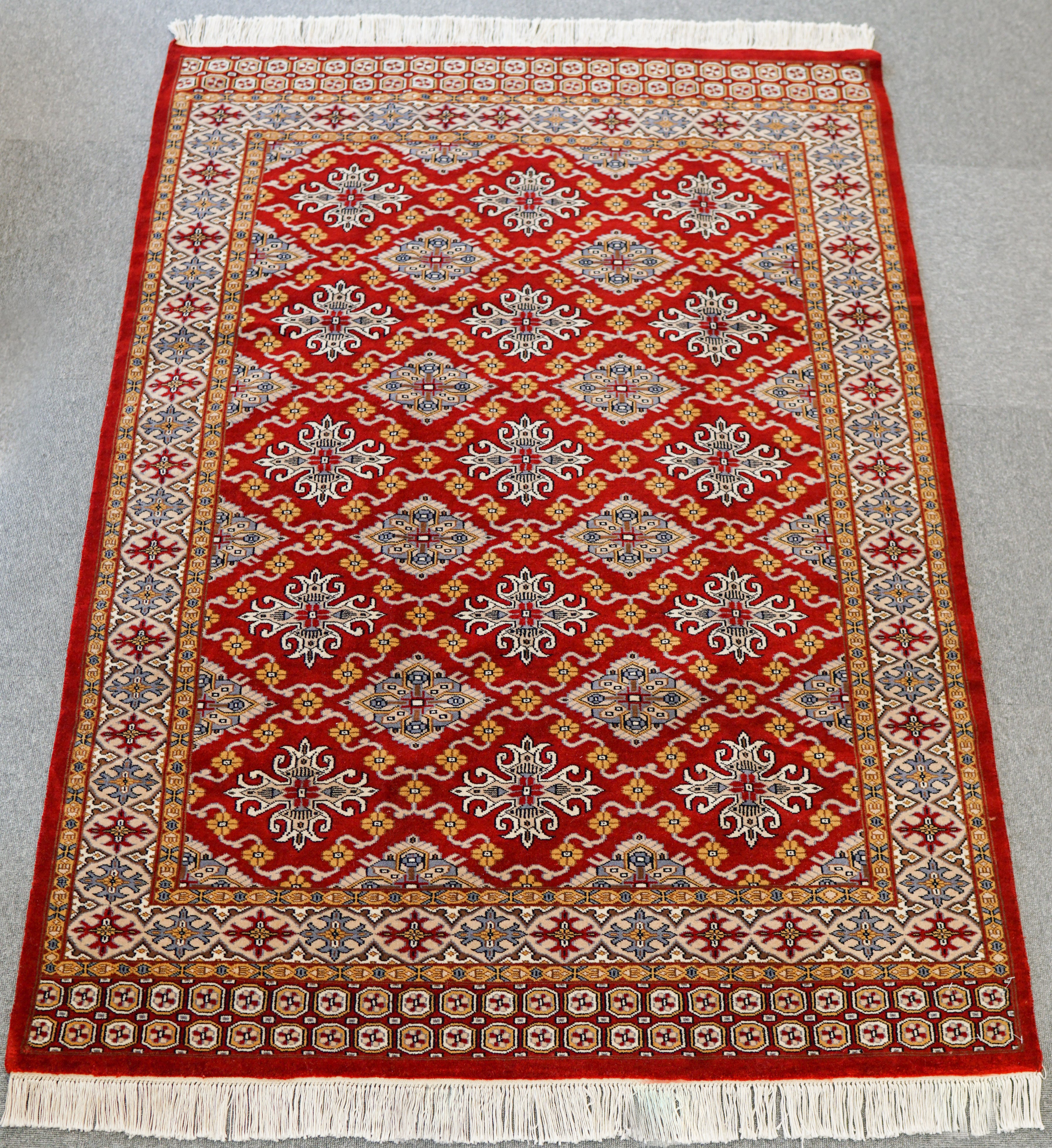 パキスタン手織り絨毯 ウール アクセントラグ size:119×80cmペルシャ