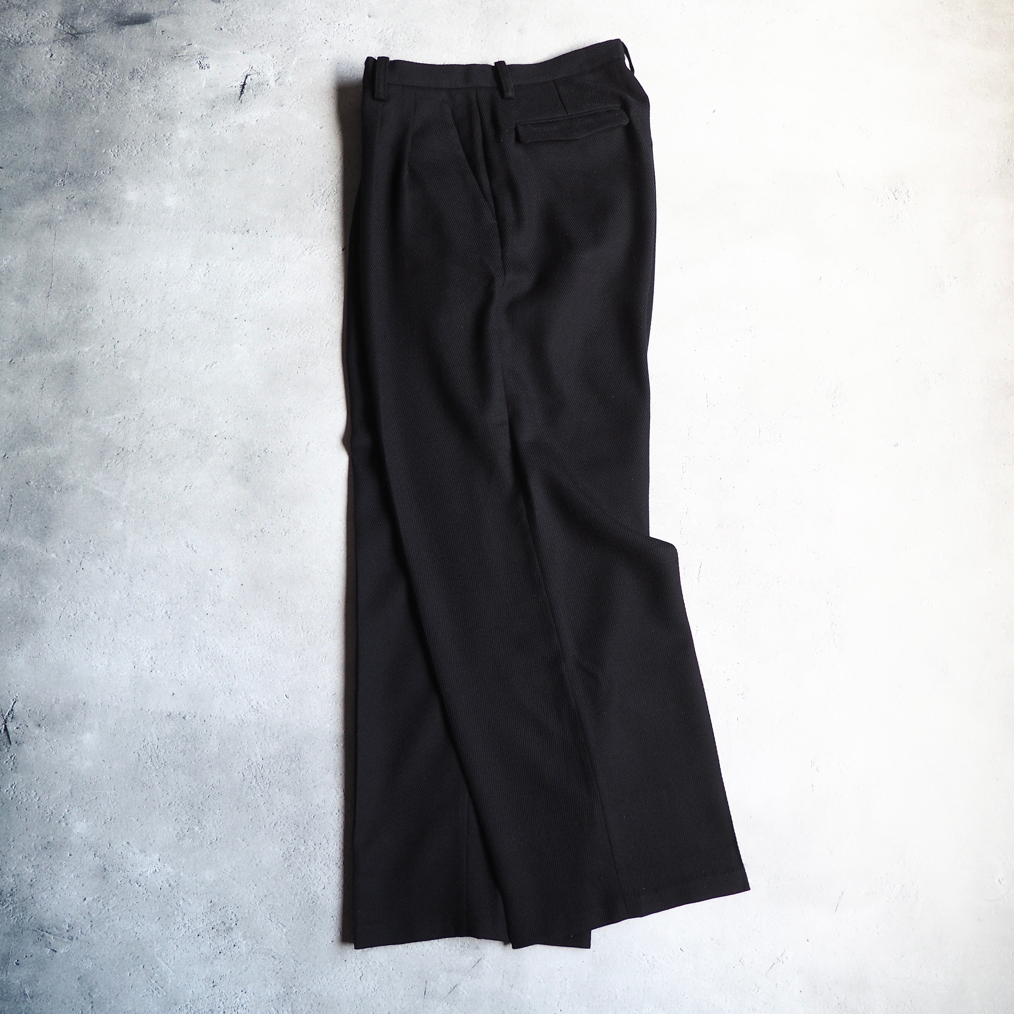 " the Sakaki " ” 極上 ” Black Beautiful Silhouette Wide slacks Pants