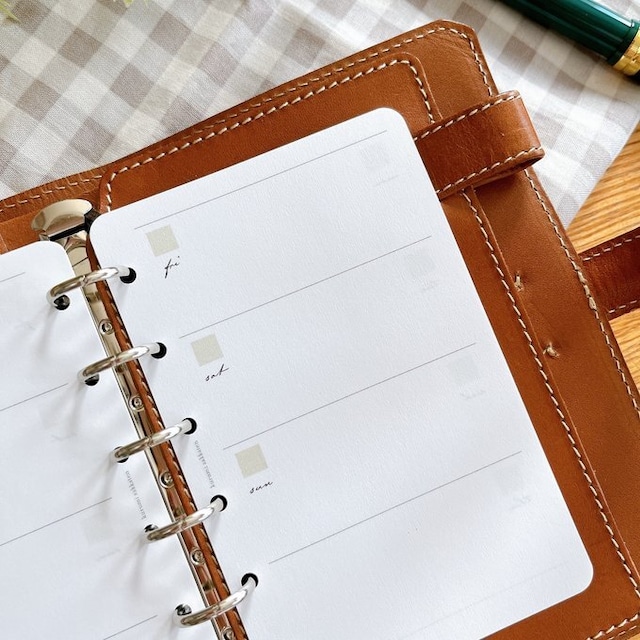 ミニ6穴サイズ/フリーウィークリーリフィル