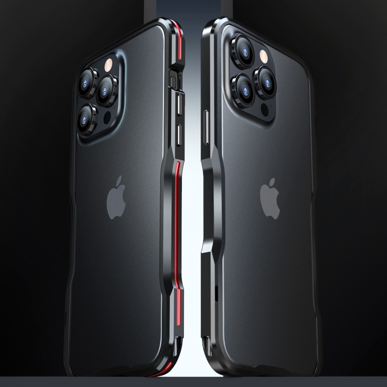 ◆iPhone 16/15/14/13/Pro/Pro Max/Plus/e/Mini◆Minimal Curve Metal Frame Case / ミニマル カーブ メタル フレーム スマホケース