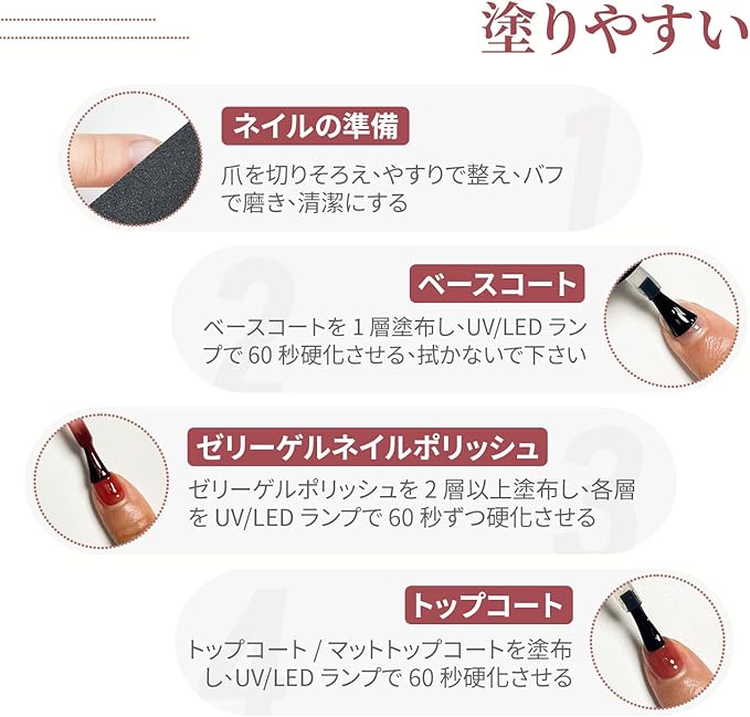 JODSONE ジェルネイルポリッシュ 23点セット 20色 透明感