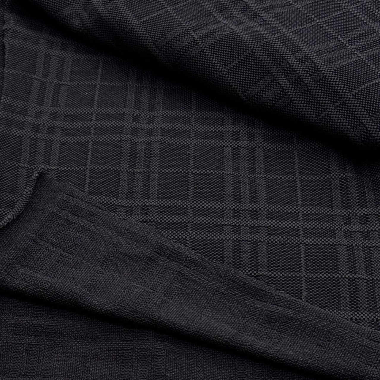 ★TB133◆計4ｍ◆2枚set◆綿ポリエステル混ジャガードニット生地◆チェック調