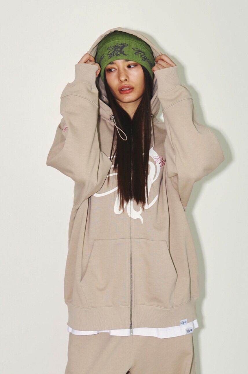 ☆NMIXX ソリュン 着用！！【NYXX】NYX FLOW HOOD ZIP-UP BEIGE | もごつ