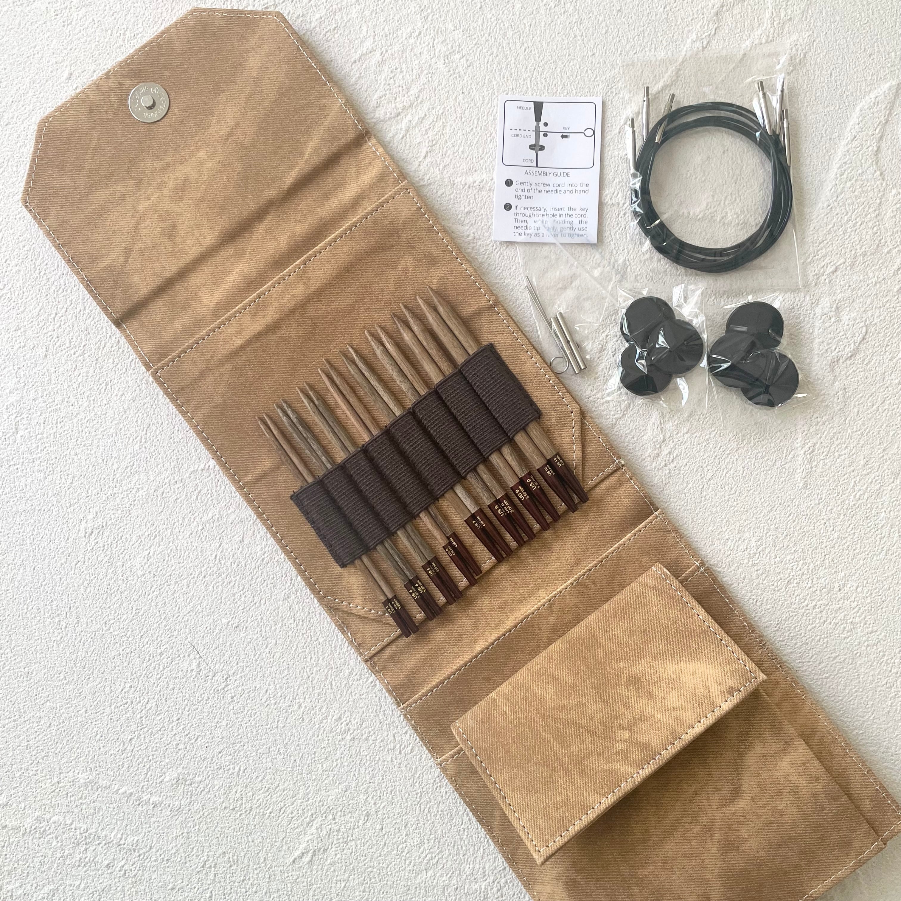 LYKKE 付け替え式輪針スターターセット Umber 針長5インチ【tan LYKKE 付け替え式輪針スターターセット Umber 針長5インチ【tan