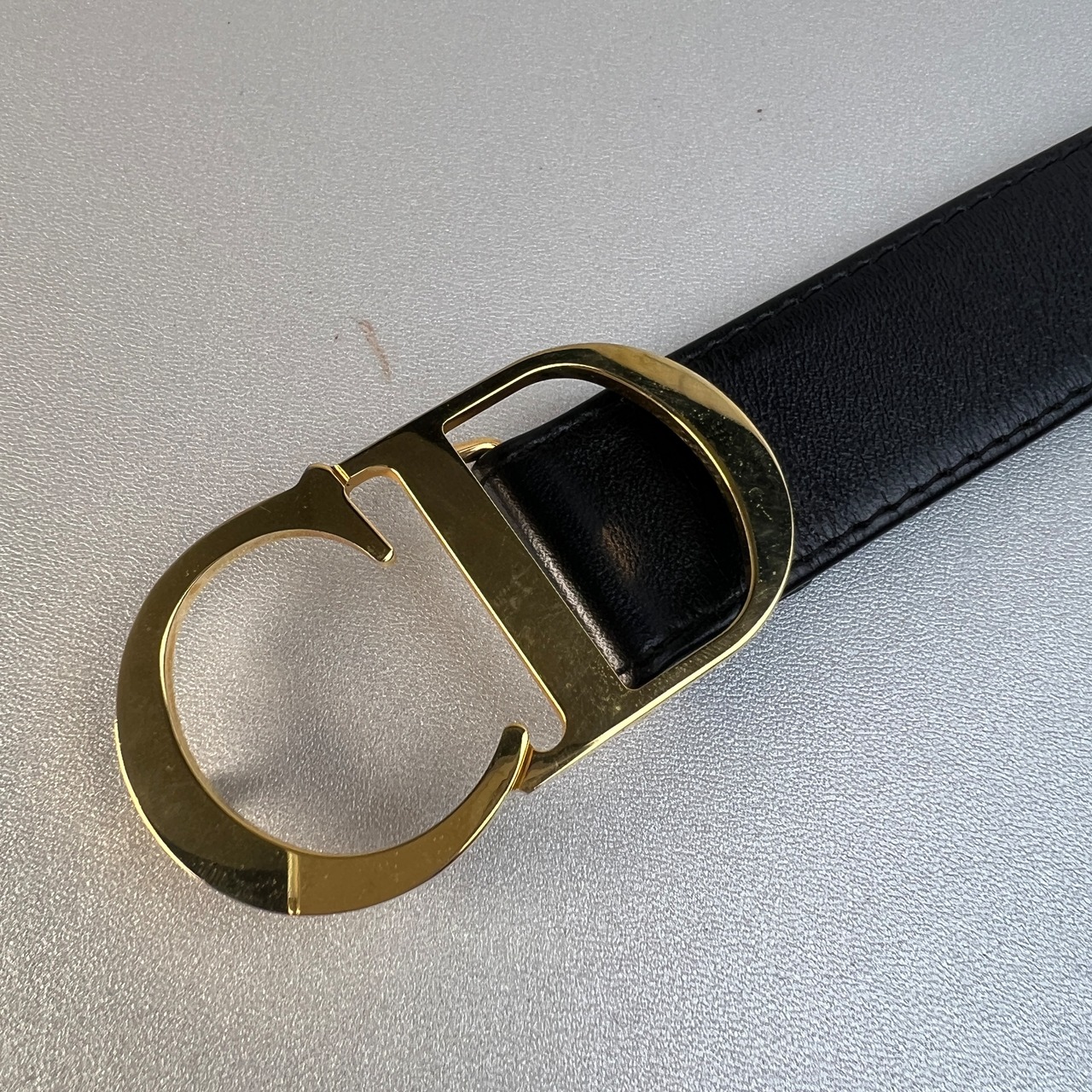 【最終処分SALE】Dior ディオールCD オブリーク ベルトブラック A-9283