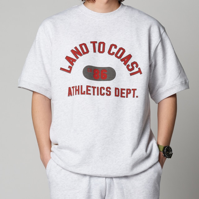 【DARGO】"L2C ATHLETICS DEPT" 8onz Half Sleeve Sweat Shirt（ASH GRAY）