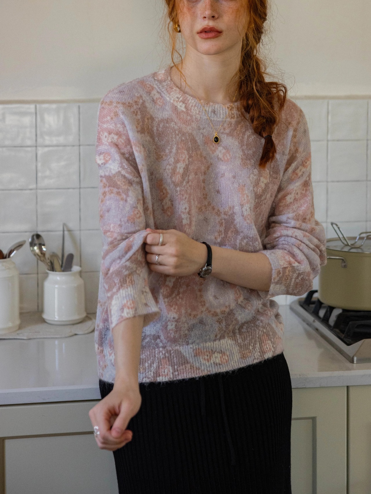 Brume Paisley Alpaca Knit F0811