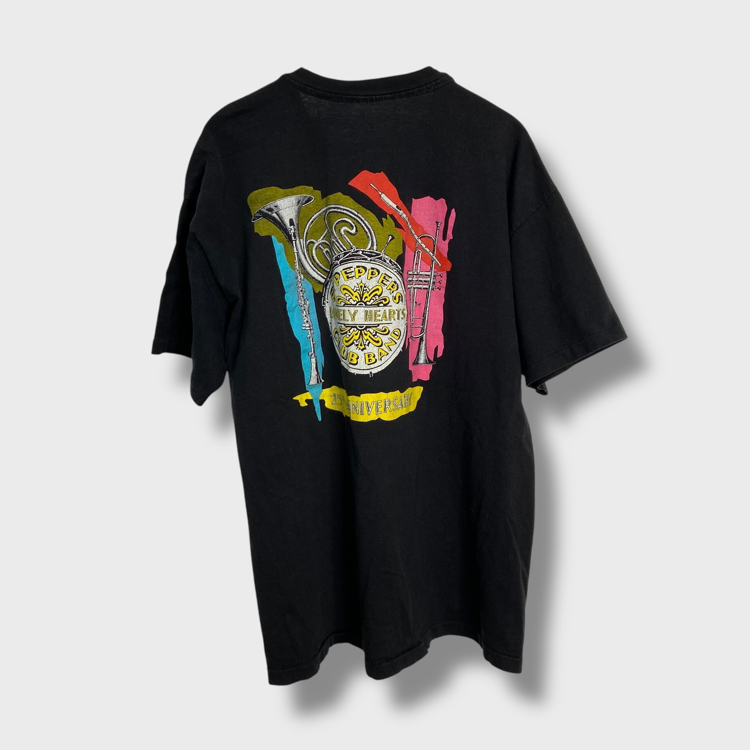 90s ビートルズ サージェントペパーズ バンドTシャツ バンT 黒 L
