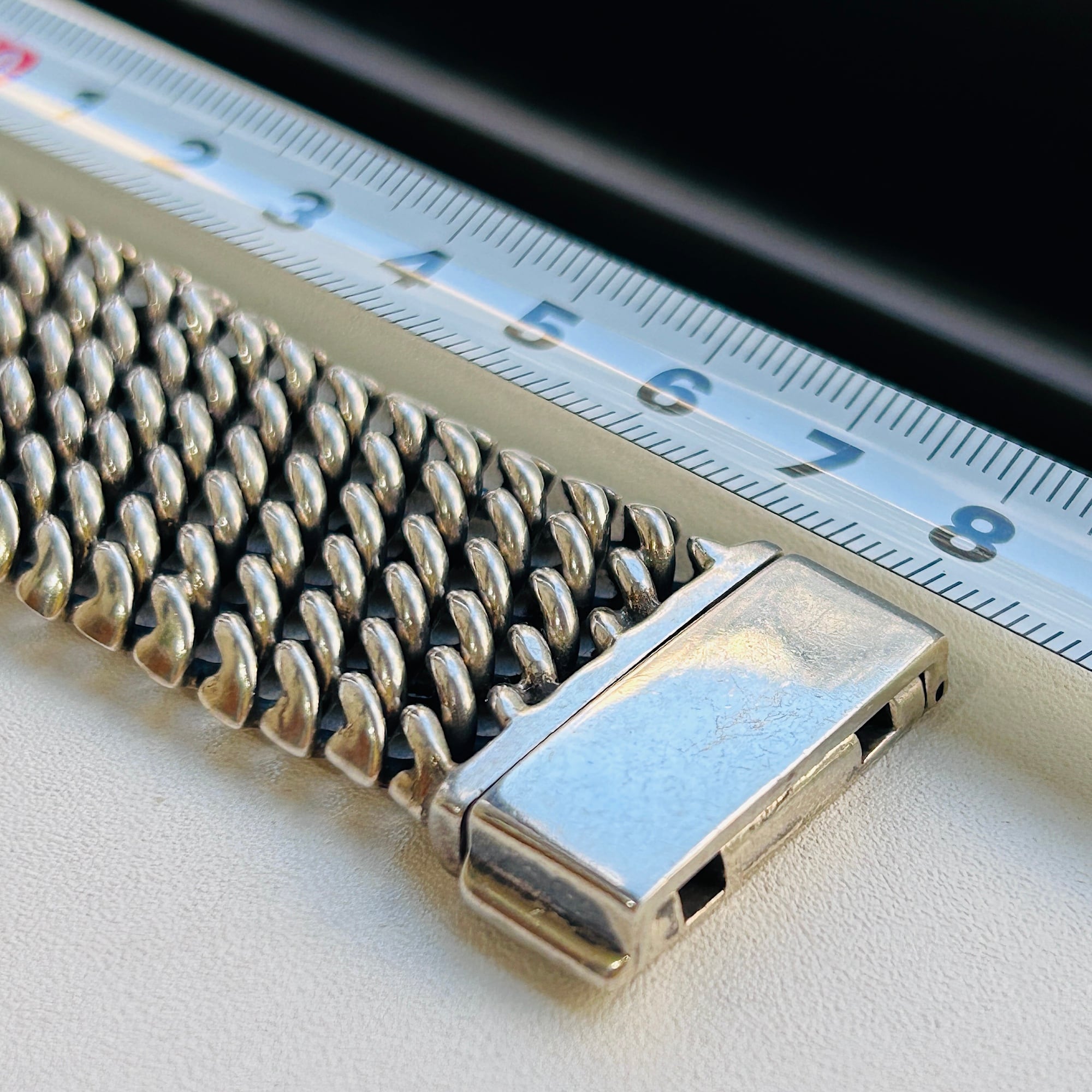 100g シルバー925 WIDEチェーンベルトブレスレット | Milo Antiques
