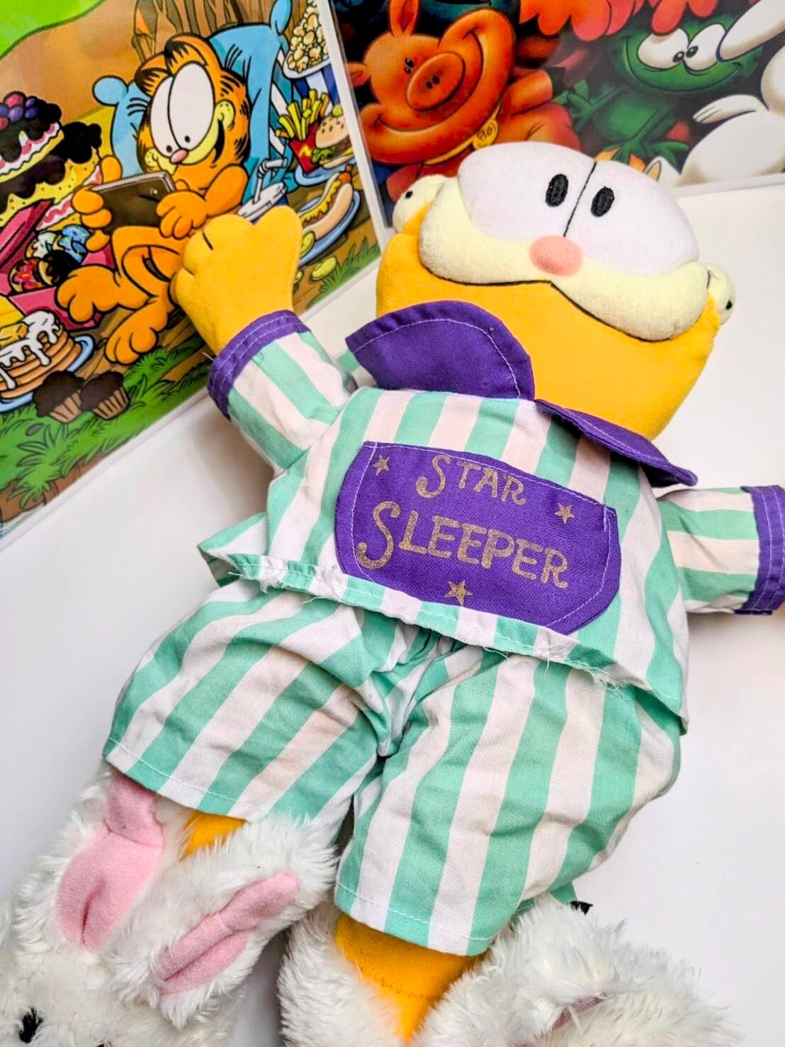 【ガーフィールド（Garfield）⑥】「STAR SLEEPER パジャマ」1978年製 〘VINTAGE ビンテージ〙 ぬいぐるみ 〚アメリカン雑貨 アメトイ〛