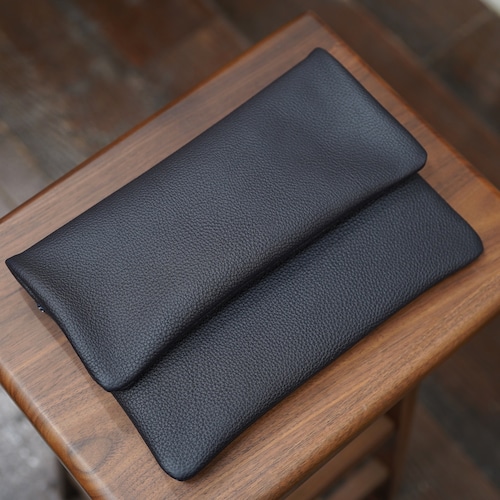 カンダミサコ　dumi ポーチ　シュランケンカーフ　ネイビー