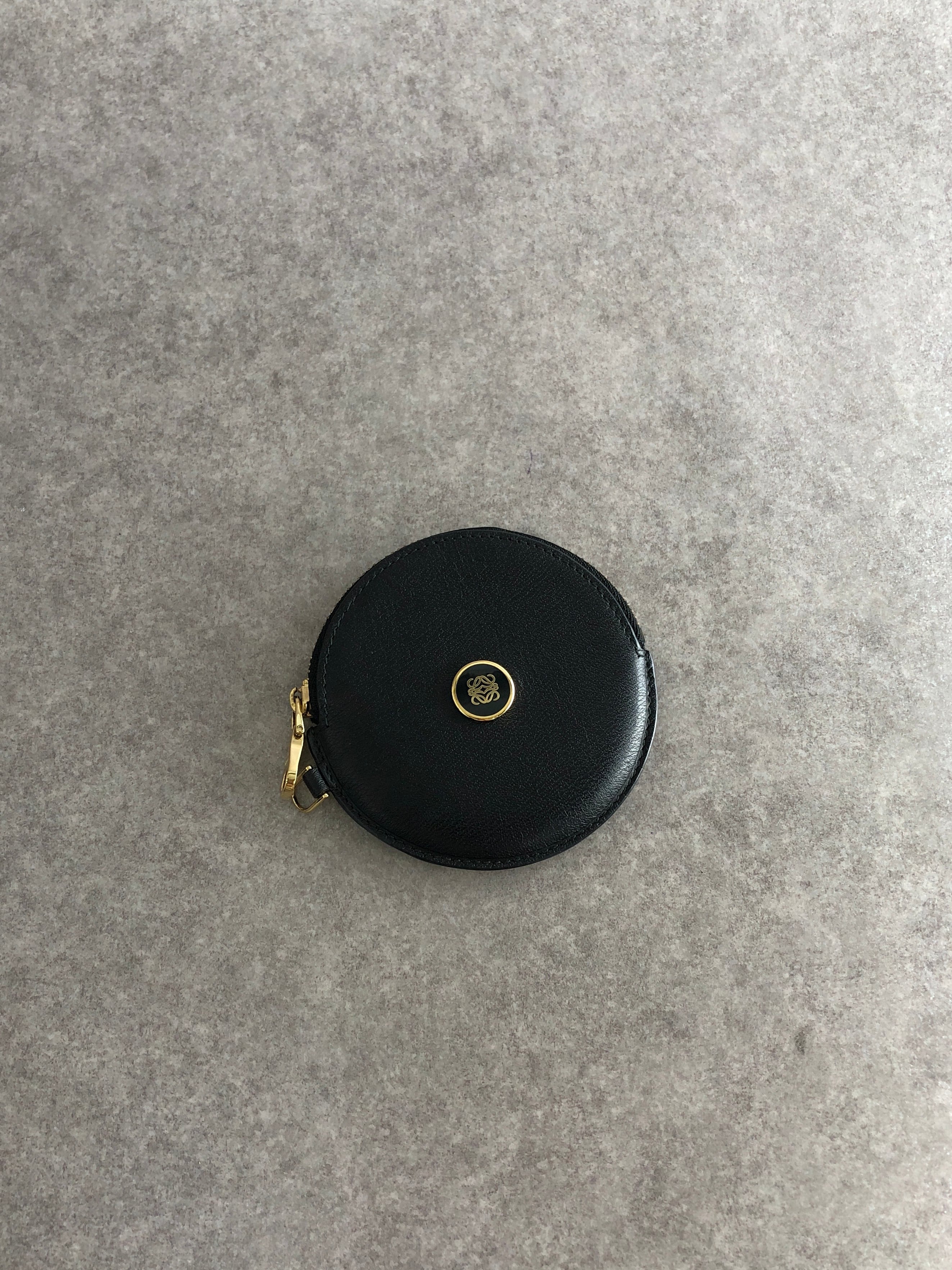 LOEWE ロエベ 財布 ブラック アナグラム レザー コインケース vintage ヴィンテージ オールド 84bggt